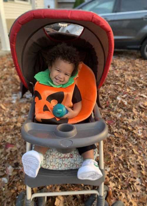 Jack-o-lantern shining a bright light